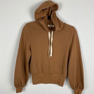 Madewell Bubble Sleeve Hoodie Crop 